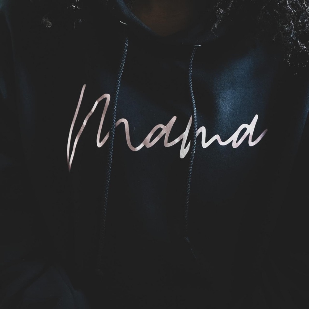 Mama fleece pullover hoodie